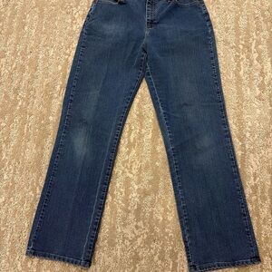 Lee Relaxed Straight Leg Jeans Women's Size 12 Long Blue Denim Casual Pants